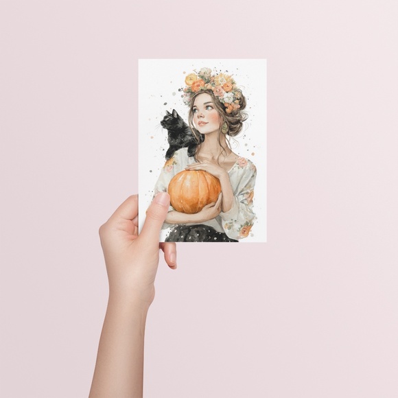 Enchanting Autumn - Fall Theme Wall Art Print Poster Unframed, Thanksgiving Gift - Picture 5 of 7